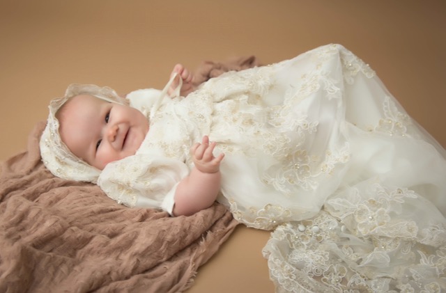 Christening gown and bonnet