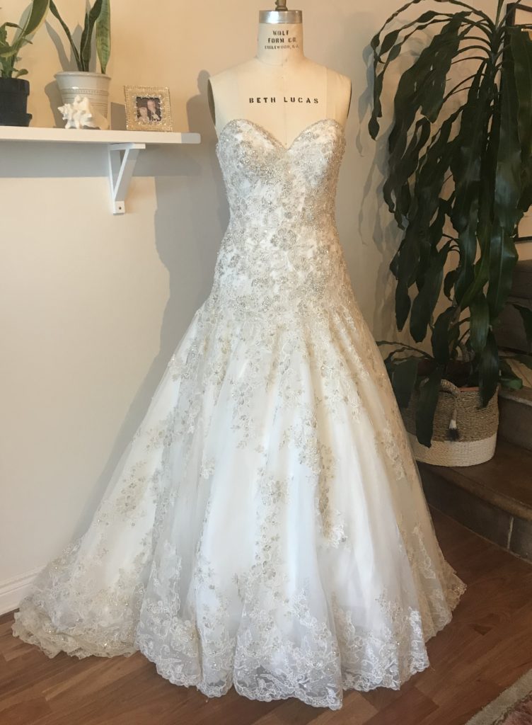 front view of wedding dress