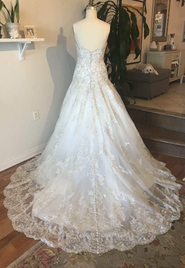 back view of wedding dress